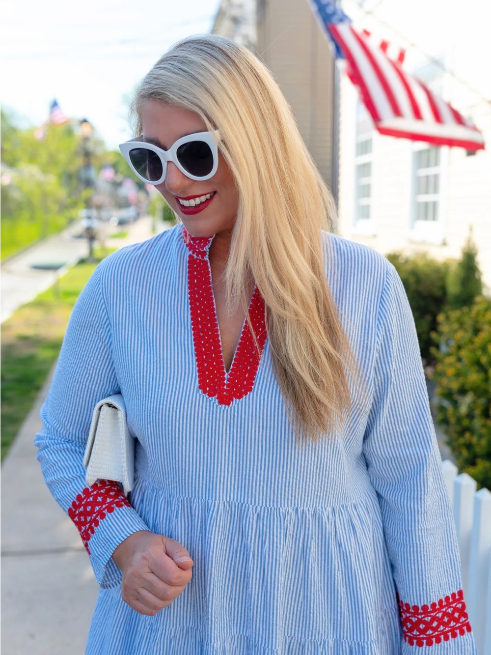 NEW Sail to Sable The Chatham Seersucker Fit & Flare Dress - Picture 3 of 13